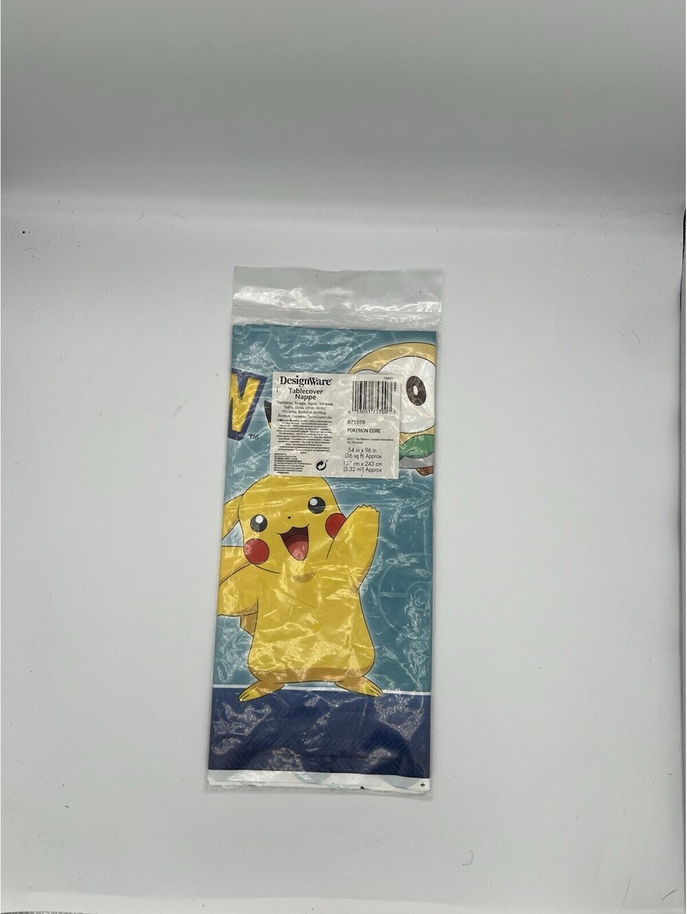 DesignWare Pokemon Plastic Party Tablecloth Tablecover 2017 54" x 96" NIP